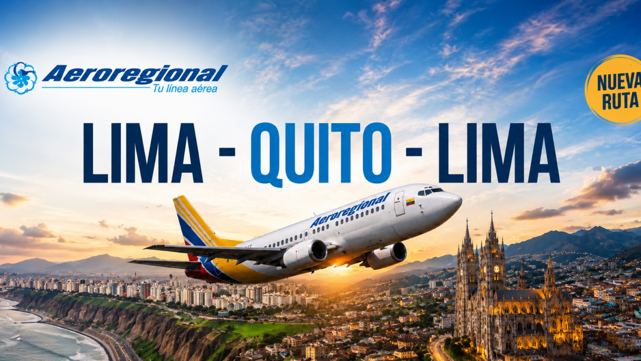 AeroRegional Perú inaugura vuelos directos Lima – Quito – Lima